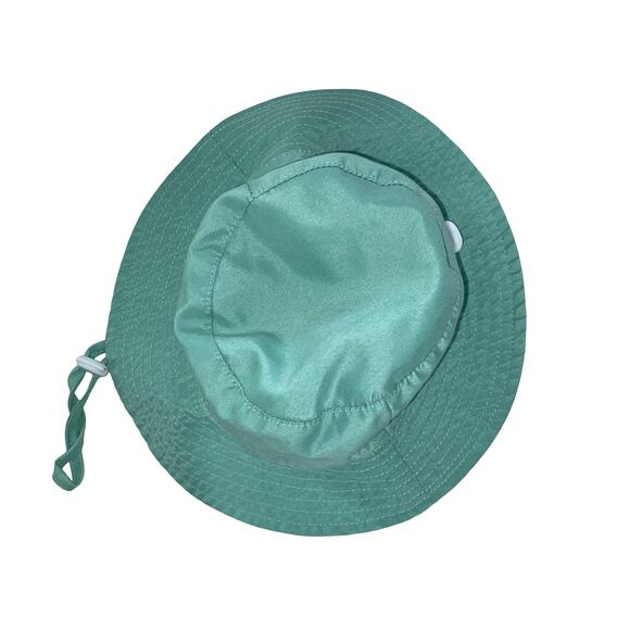 MaxNova Baby Sun Hat Smile Face UPF 50+ Infant Bucket Hat in Teal 0-6 Months - Picture 2 of 7